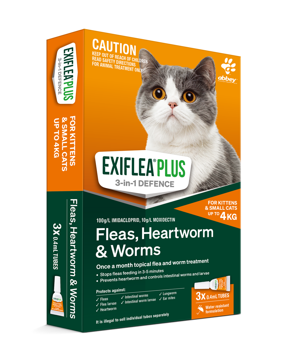ExiFlea Plus For Kittens and Cats Up To 4 kg