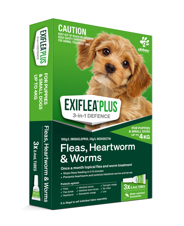 ExiFlea Plus For Puppies and Dogs Up To 4 kg