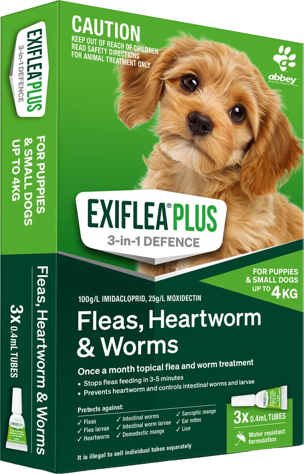 ExiFlea Plus for dogs up to 4 kg