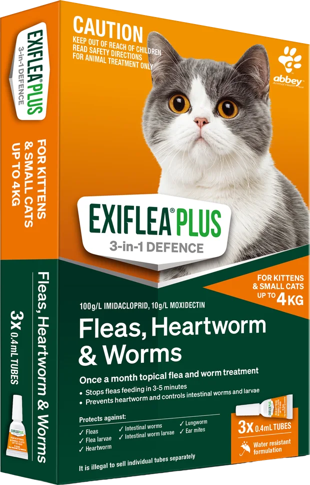 ExiFlea Plus for cats up to 4 kg