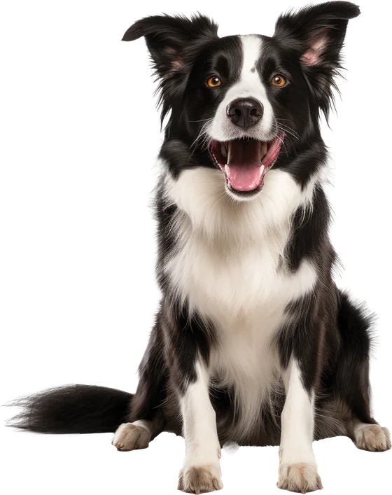 A border collie protected by ExiFlea Plus